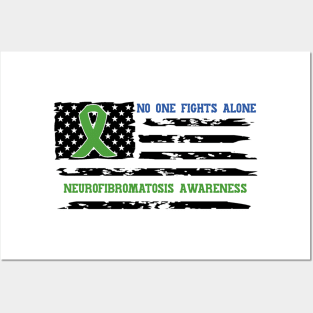 No One Fights Alone Neurofibromatosis Awareness Posters and Art